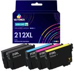 Epson 212XL Compatible Ink Cartridges 5-Pack - High Yield: 2 Black, 1 Cyan, 1 Magenta, 1 Yellow