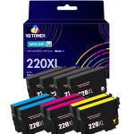 Compatible Epson 220XL Printer Ink 10-Pack - High Yield: 4 Black, 2 Cyan, 2 Magenta, 2 Yellow