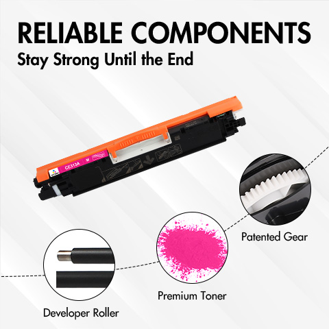 HP 126A Magenta Toner Cartridge - print quality