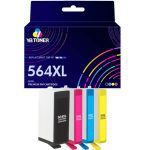Compatible HP 564XL Ink Cartridge Combo Pack of 4 - KCMY - High Yield