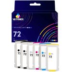 Compatible HP 72 Ink Cartridge Combo Pack of 6 - MB+PB+GY+CMY - High Yield
