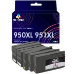 Compatible HP 950XL/951XL Ink Cartridge Combo Pack of 5 - 2BK+CMY - High Yield