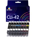 Compatible Canon CLI-42 Ink Cartridge Combo Pack of 8 - For PIXMA PRO-100