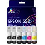 Compatible Epson 552 Ink Cartridge Combo Pack of 6 - BK+PB+GY+CMY - High Yield