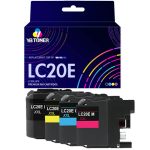 Compatible Brother LC20E Ink Cartridge Combo Pack of 4 - KCMY - High Yield