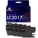 Compatible Brother LC3017 Ink Cartridge Combo Pack of 4 - KCMY - High Yield
