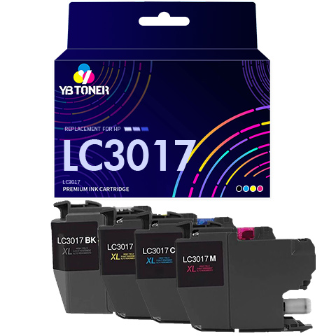 Brother LC3017 ink cartridges 4-pack