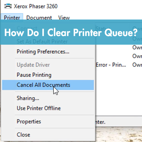 How Do I Clear Printer Queue?