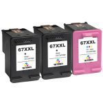 HP Ink 67XXL Combo Pack of 3