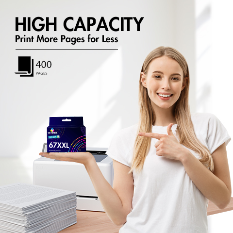 HP 67XXL black ink cartridge page yield