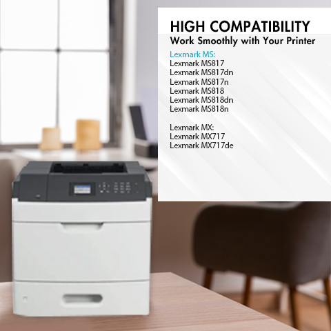 53B1H00 Lexmark 531H Black High Yield Toner Cartridge
