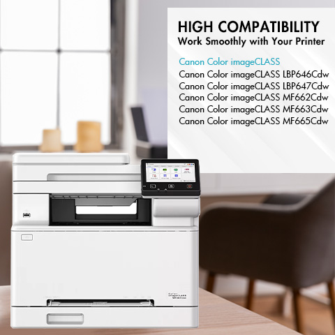Canon 075 toner cartridge set's compatible printers