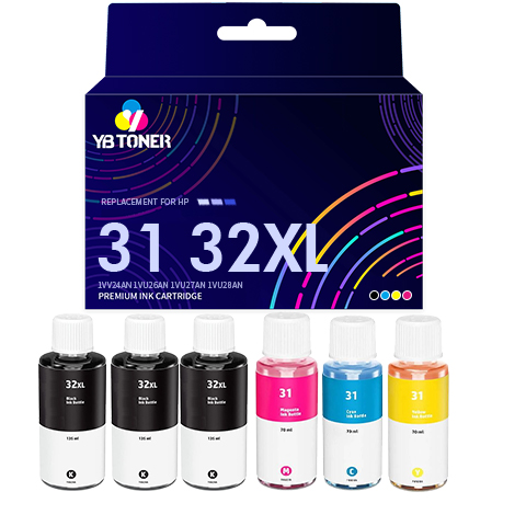 HP Ink 31 32XL Bottles 6-Pack