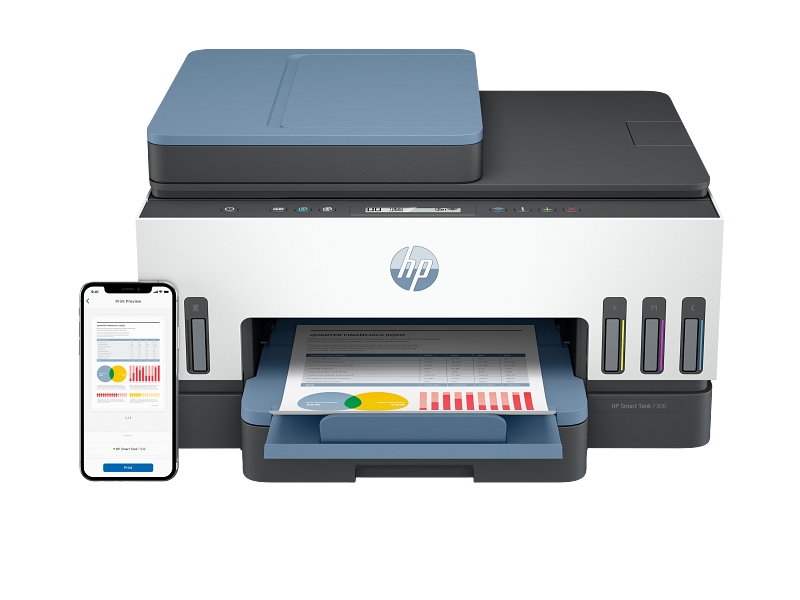 HP Smart Tank 7306 inks' printer
