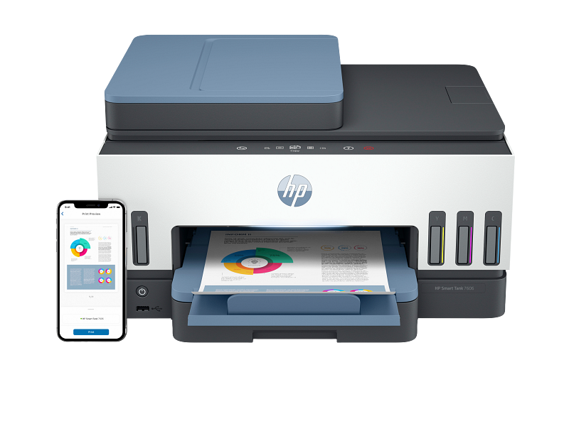 HP Smart Tank 7606 inks' printer