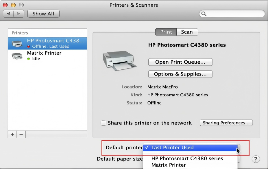 How to Set a Default Printer on macOS?