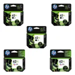 Original HP Printer Cartridge 62XL 5-Pack - High Yield - 3 Black & 2 Tri-Color