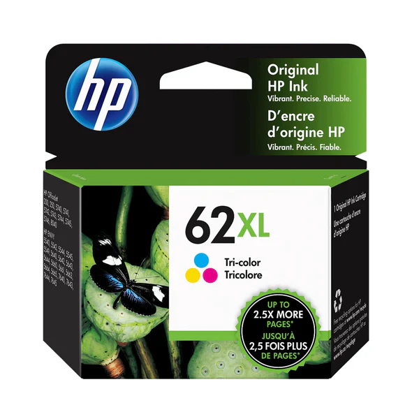 Original HP 62 62XL Tri-Color Ink Cartridge