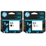 Original HP 63 Ink Cartridge Combo Pack of 2 - Standard Yield - 1 Black & 1 Tri-Color