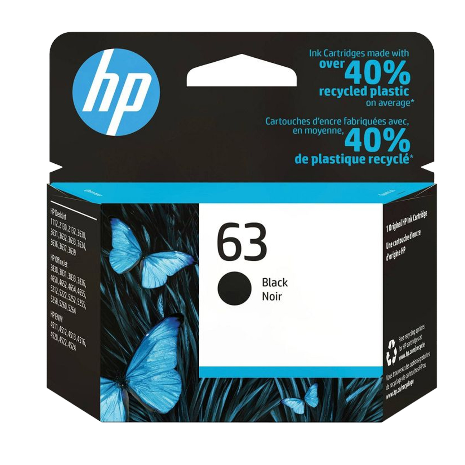 HP 63 black ink cartridge