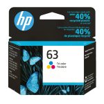 Original HP 63 Tri-Color Ink Cartridge - Standard Yield - F6U61AN