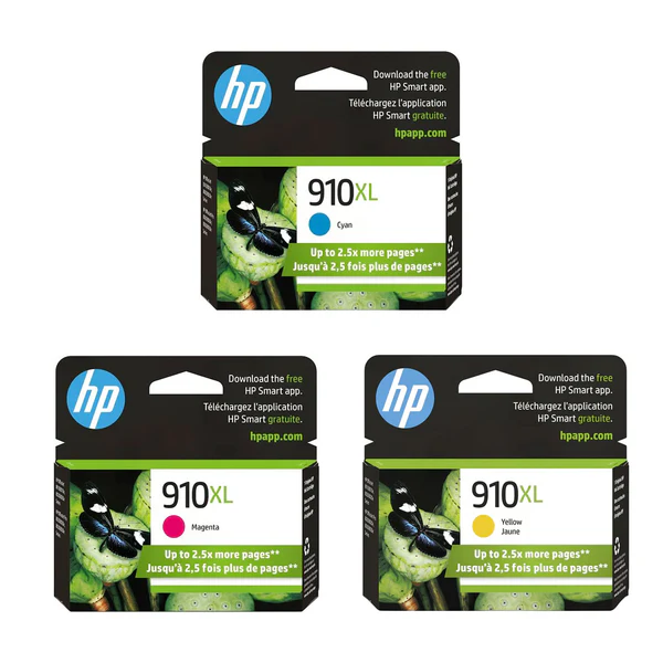 HP 910XL Color Ink Cartridges